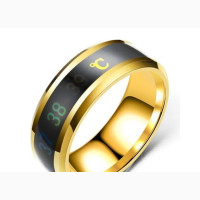 Fashion Smart Body Temperature Ring Gold