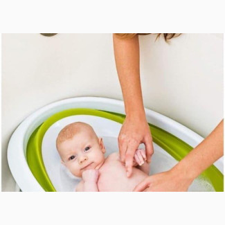 Boon Naked Collapsible Baby Bathtub - Green and White