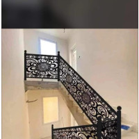 Staircase Railing with Laser Cut Design
