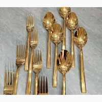 Brand New Quality Golden Color Eating Spoons and Forks