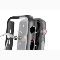 Case With Tempered Glass Screen Protector for Apple Watch
