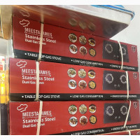 Meestajames Stainless Steel Dual Gas Stove - Brand New