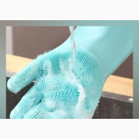 Reusable Dishwashing Gloves With Wash Scrubber