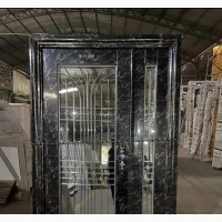 4ft Marble Black Glass Door (Shower Design)