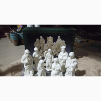 Nativity Set With Wooden Base
