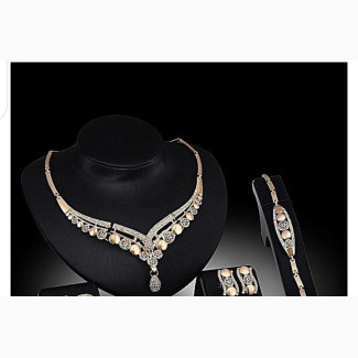 Fashion Jewelry Set - Necklace, Ring, Bracelet, and Earrings