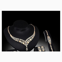 Fashion Jewelry Set - Necklace, Ring, Bracelet, and Earrings