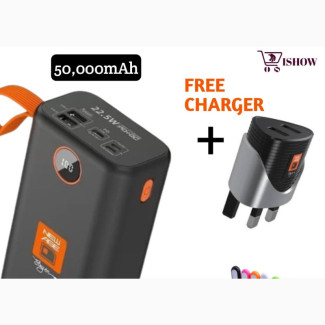 New Age Fc50p 50000mah Pd Power Bank With Free Charger Led