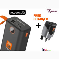 New Age Fc50p 50000mah Pd Power Bank With Free Charger Led