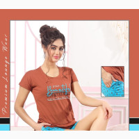 Quality Ladies Top And Short Loungewear