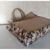 Jute Bag With Adire Design