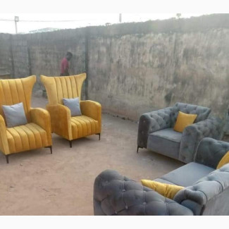 A Brown New 6seaters Quality Fabric Chairs