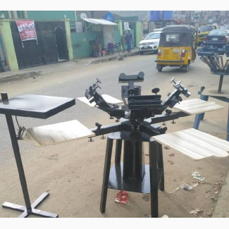Screen Printing Machine + Flash Dryer + 4 Mesh