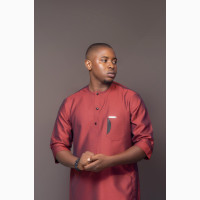 Blood Red Kaftan With a Touch of Black