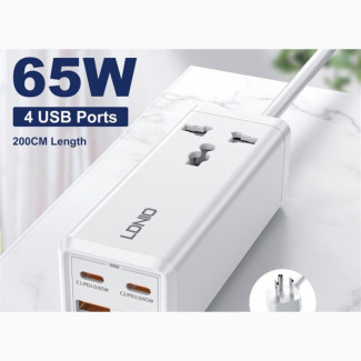 65w Multifunctional Desktop Power Strip
