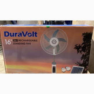 Duravolt Rechargeable Standing Fan - Brand New