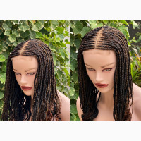 Center Part Multicolor Braided Wig