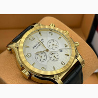 Mont Blanc Leather Chronograph Wristwatch - Brand New