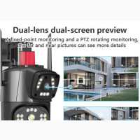 V380 Dual Lens PTZ AI Human Auto Tracking WIFI Camera