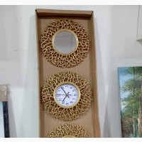 Three in One Decorative Clock (3-in-1 Clock) Gold