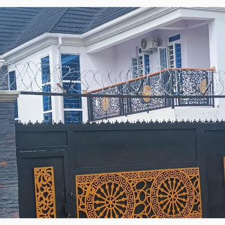 Laser and Wrought Iron Handrails and Gate