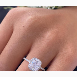 Luxury, Sterling Silver Proposal/Wedding Ring