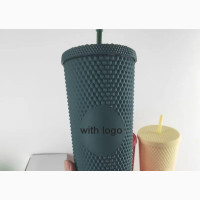 Red Starbucks Styled Tumbler/Cup With Straw