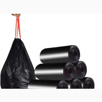 Drawstring Trash Bags - 4-6 Gallon (Black)