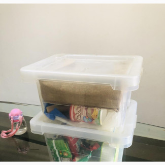 2 Sets of Transparent Storage Containers