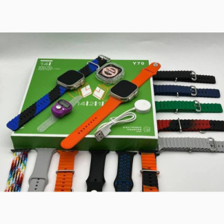 Y70 Ultra Smartwatch With Two Watches, Step Counter, 13straps