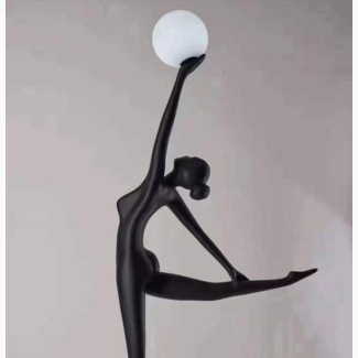 Creative Art Design Black Resin Ground Floor Lights Modern