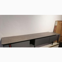 Exotic Marble-Like Tempered Glass Top TV Stand