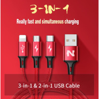 Fast Charging Cable for Multiple Devices - White