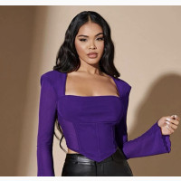 Shein Pretty Purple Top - Brand New, Size M, All Seasons