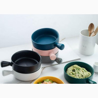 Solid Handle Ceramic Soup Bowl