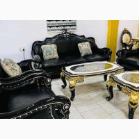 7 Seater Living Room Leather Royal Sofa Chair - Home Interiors