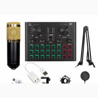 V8 Plus Live Sound Card BM800 Condenser Microphone Set