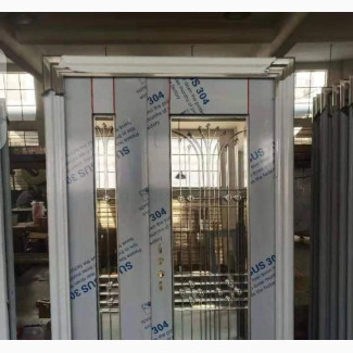4ft by 7ft Stainless Glass Door