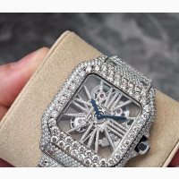 Cartier Santos Moissanite Ice