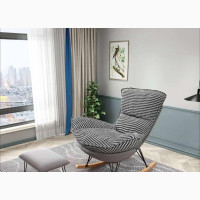 Brand New Blue Single Balcony Reclining Sofa - Wolf Sofas