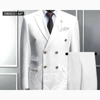 Quality Italian Style Double Breasted Turkish Men#039;s Suit