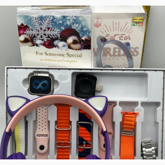 Ultra Smartwatch With Headphone and Greeting Card Gift