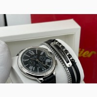 Cartier Chronograph Leather Wristwatches - New Stock Alert