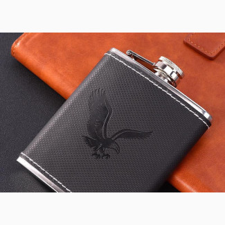 Bird Design Branded Pocket Alcohol Whisky Gift Emboss Liquor