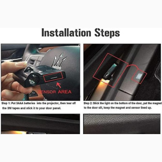2PCS for Honda Car Door Projector Logo Lights
