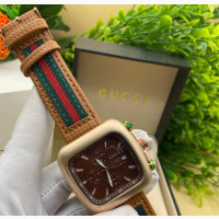 Gucci Chronograph Leather Wristwatch