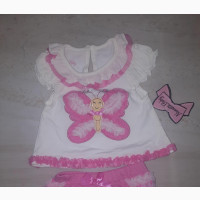 Nanette Baby Girl#039;s Top and Panty Set- Pink/White