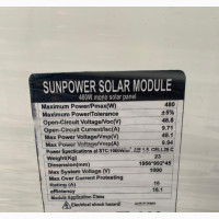 480w Sun Power Solar Panels Mono 48v