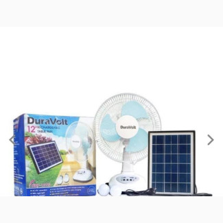 Duravolt Solar Rechargeable Fan - Brand New