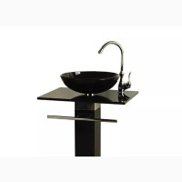Executive Black Glass Basin